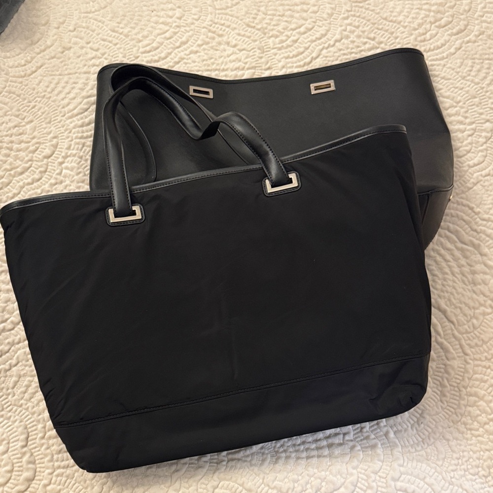 Lo & Sons Seville Tote + Leather Shell Cover – Black